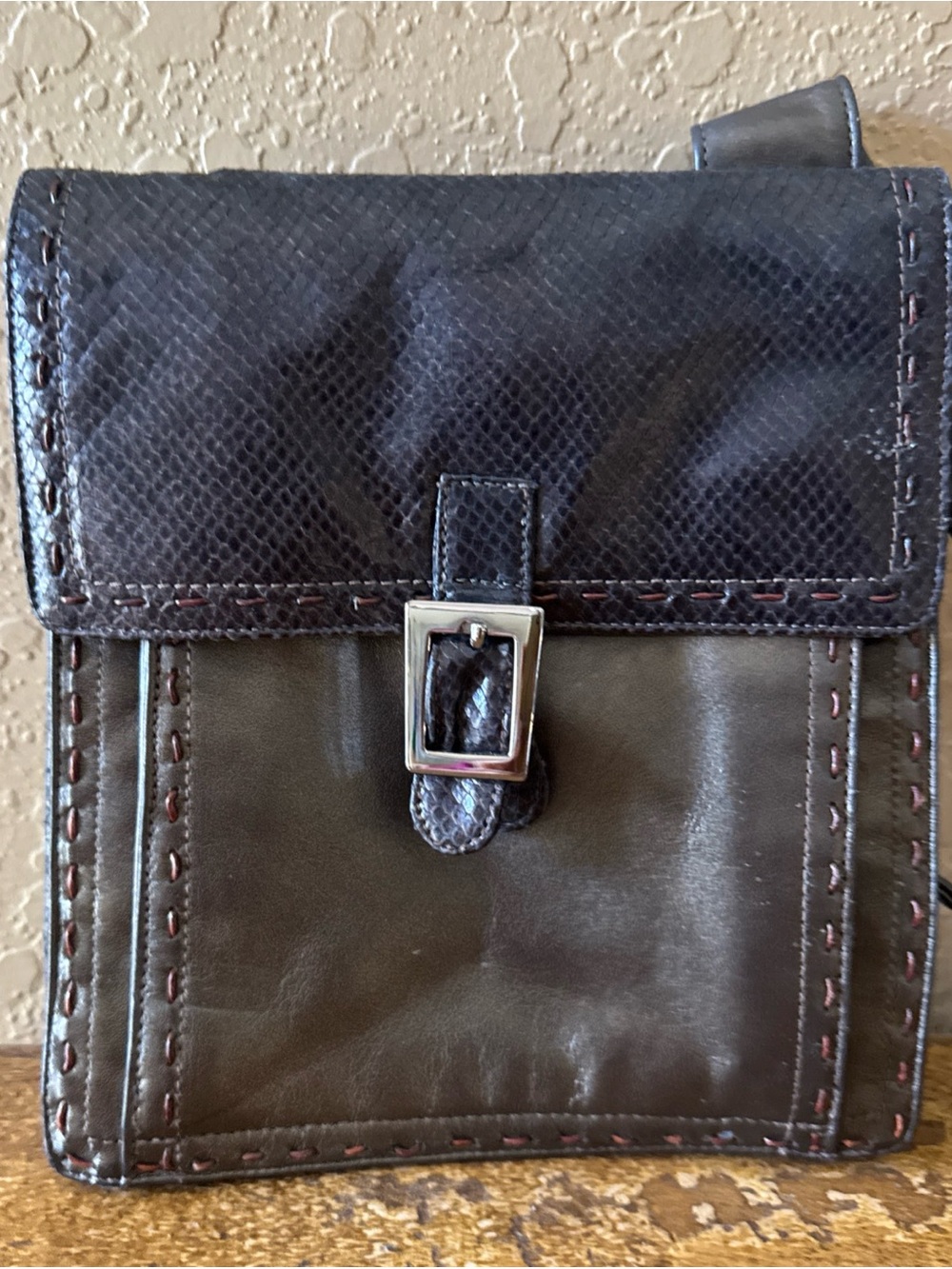 Sharif Leather Shoulder Bag